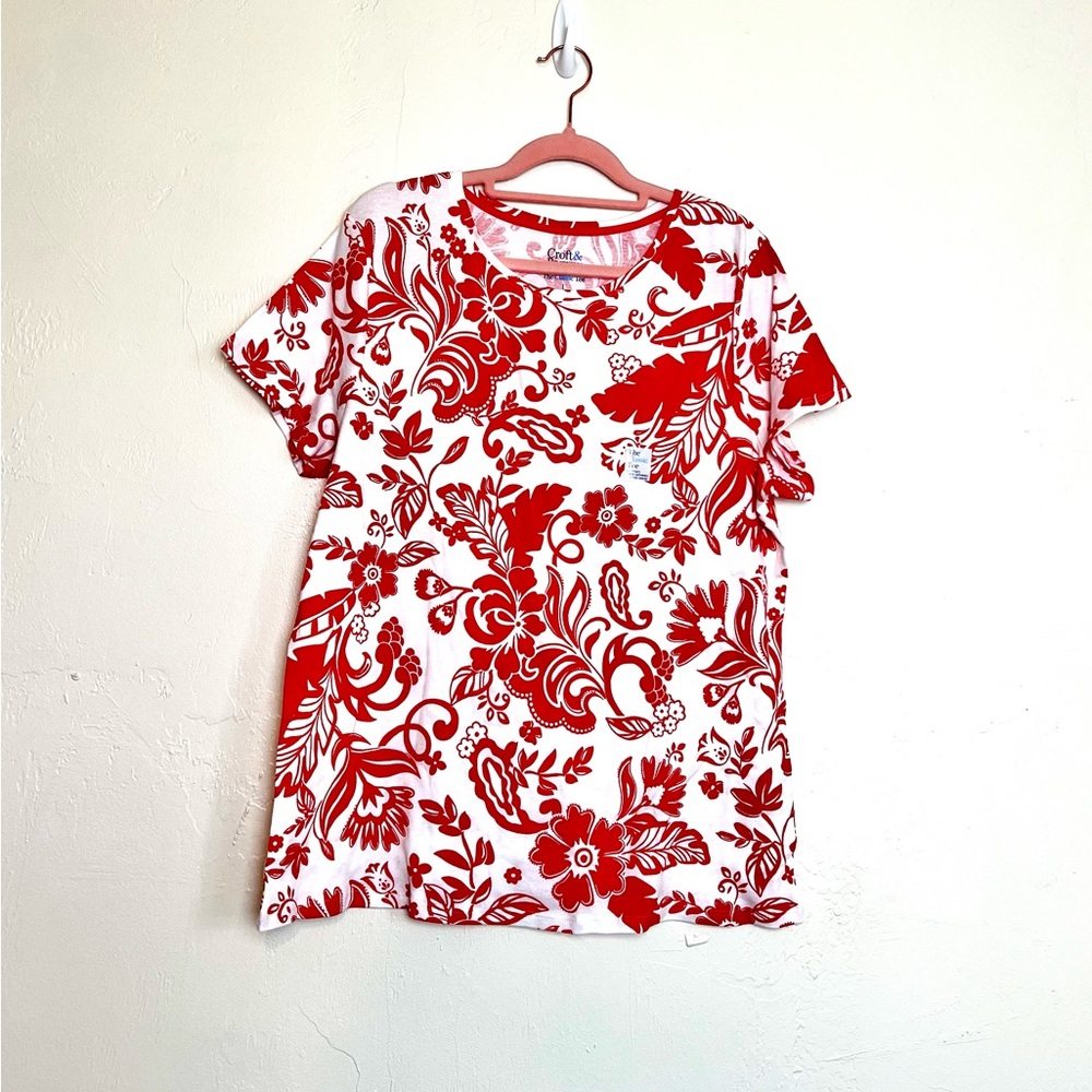 ⭐️ NWT Croft & Barrow Women’s Tropical Spring Top